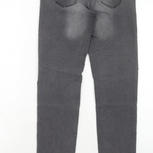 Real Denim Girls Grey Cotton Skinny Jeans Size 12 Years Regular Zip
