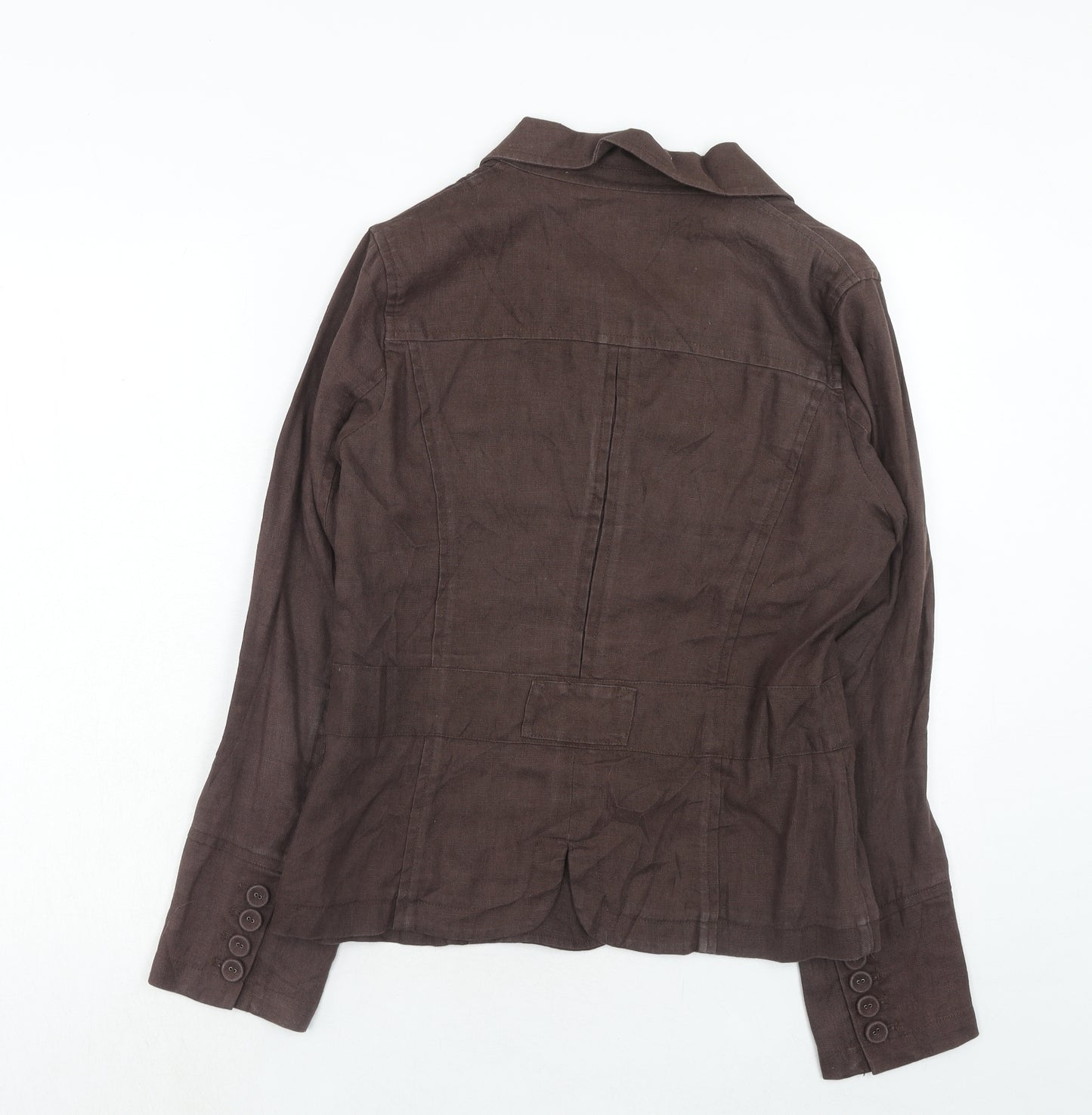 Jasper Conran Womens Brown Linen Jacket Blazer Size 14