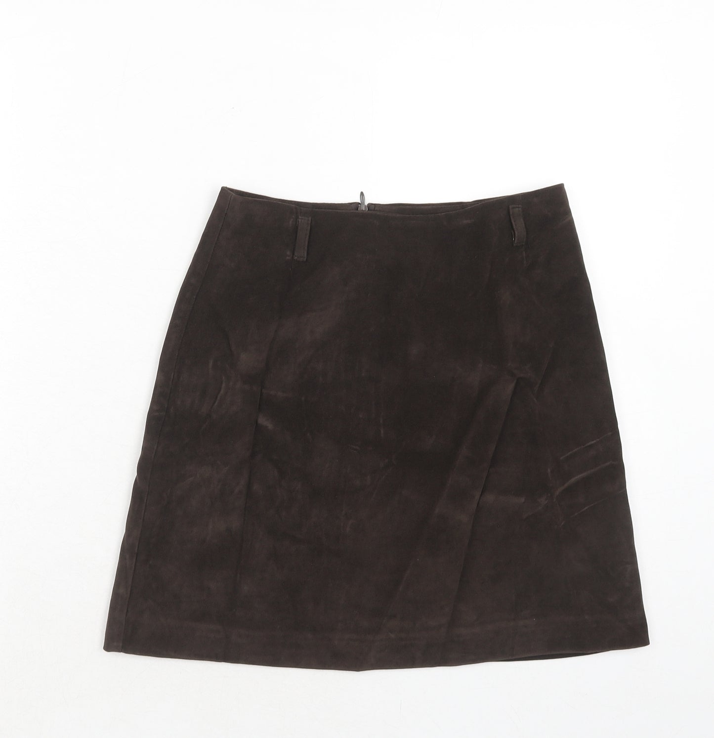 Street One Womens Brown Polyester A-Line Skirt Size 8 Zip