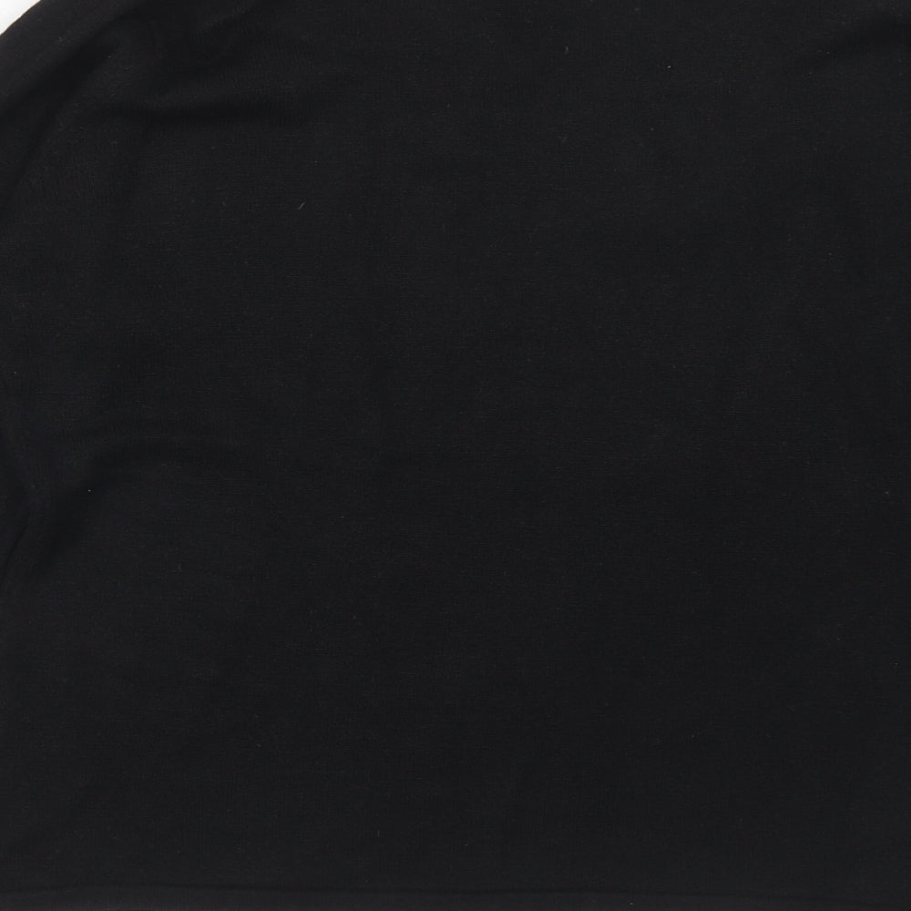Sara Womens Black Round Neck Acrylic Pullover Jumper Size 14 - 14-16