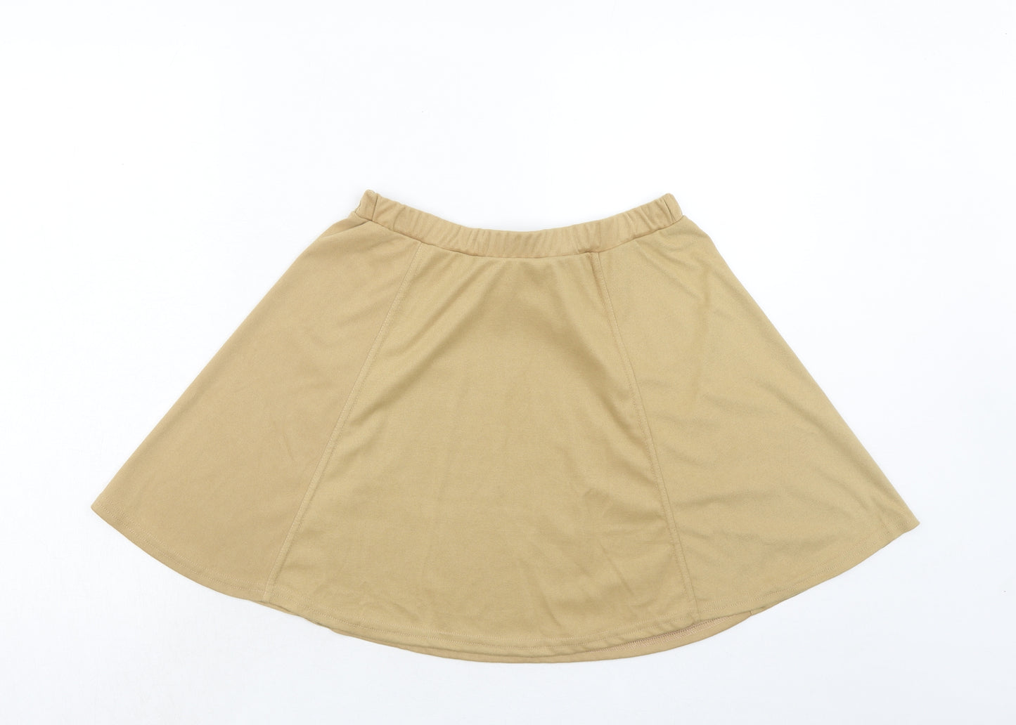 Passion Womens Yellow Polyester Skater Skirt Size 10