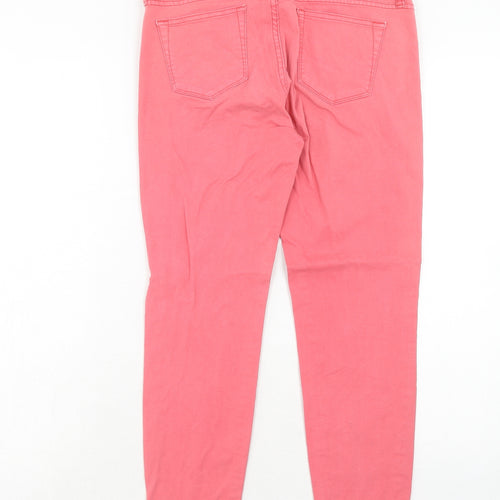 Uniqlo Womens Pink Cotton Skinny Jeans Size 28 in Regular Zip