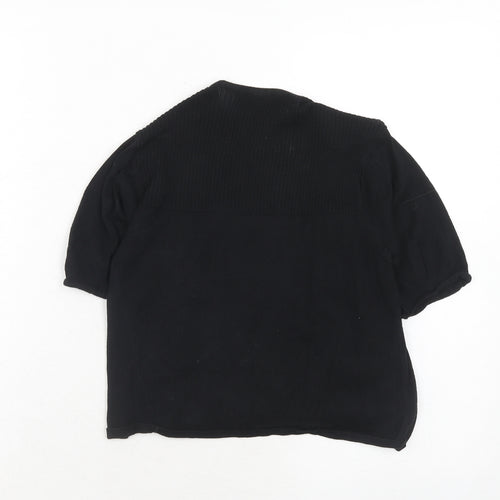 Select Womens Black V-Neck Cotton Cardigan Jumper Size 10