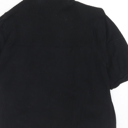 Select Womens Black V-Neck Cotton Cardigan Jumper Size 10