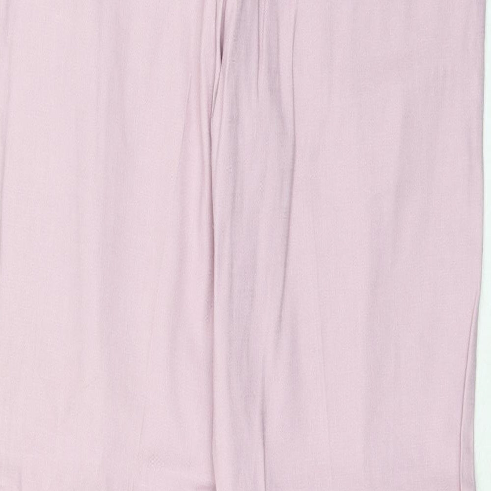 NEXT Womens Pink Linen Chino Trousers Size 10 Regular Hook & Eye