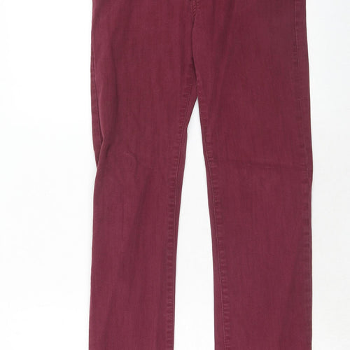 Gap Girls Purple Cotton Skinny Jeans Size 13 Years Regular Zip