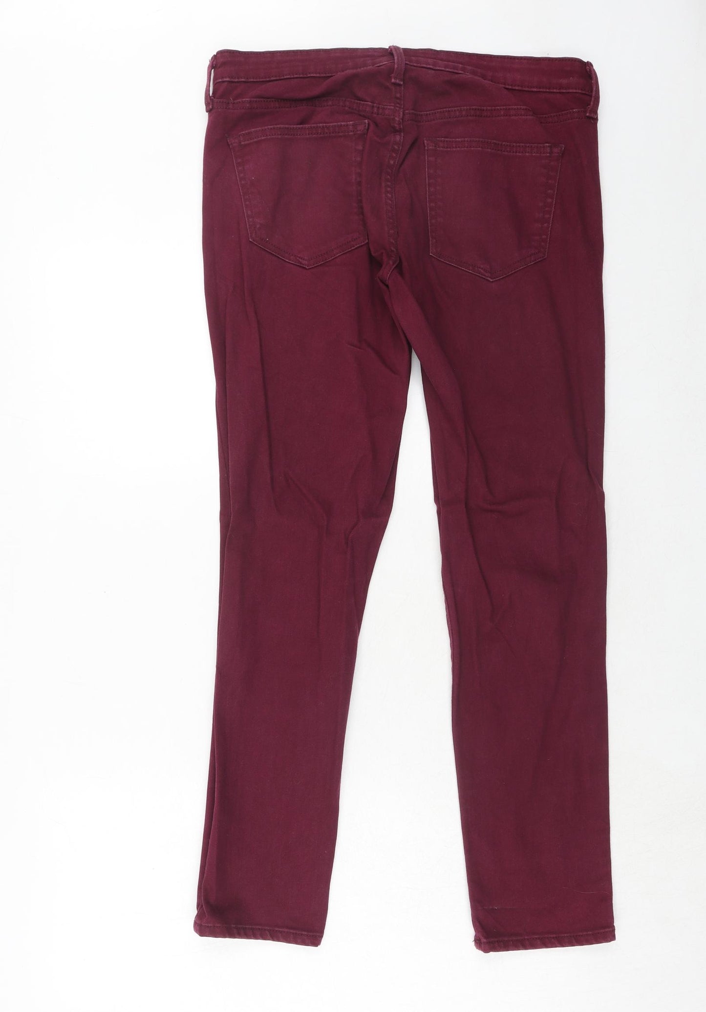 Gap Womens Purple Cotton Straight Jeans Size 12 Regular Zip