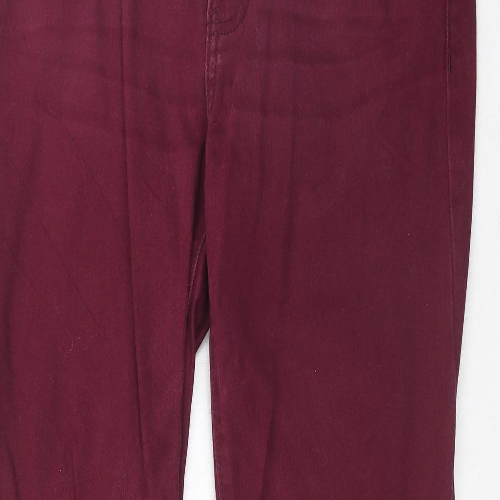 Gap Womens Purple Cotton Straight Jeans Size 12 Regular Zip