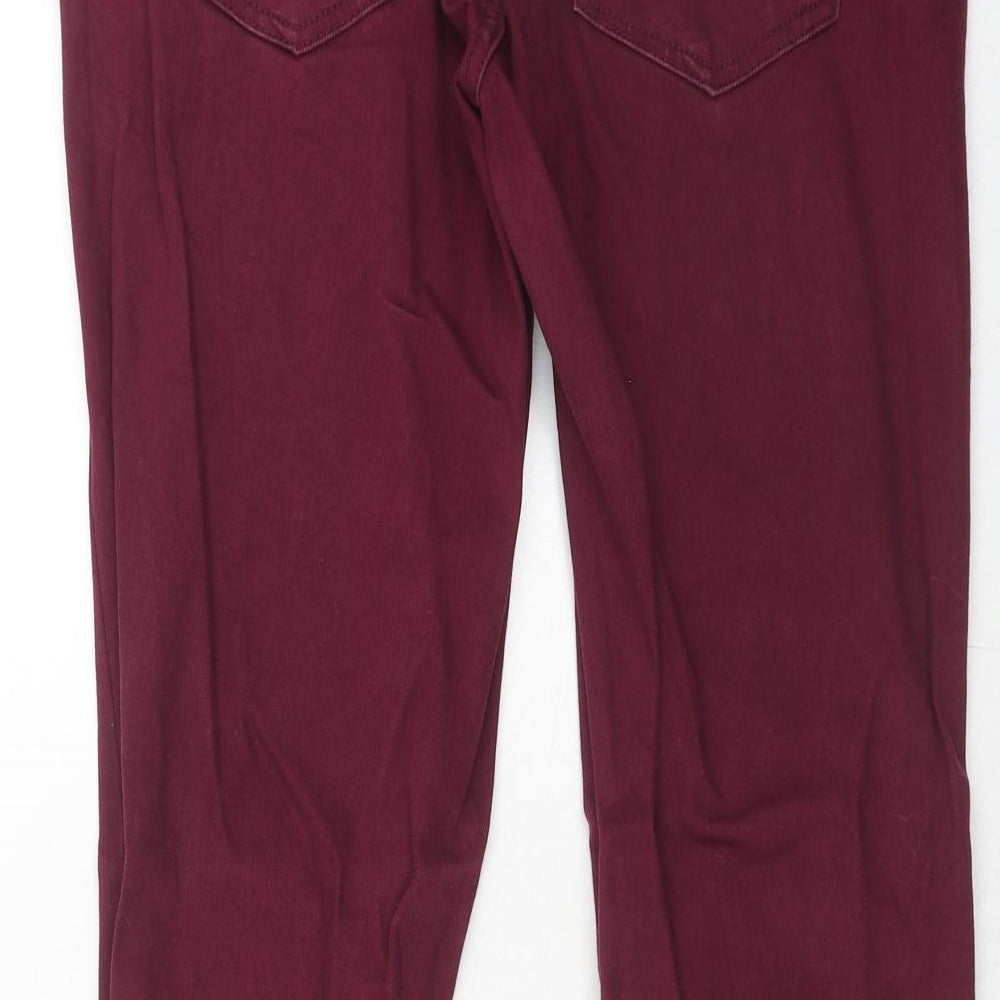 Gap Womens Purple Cotton Straight Jeans Size 12 Regular Zip