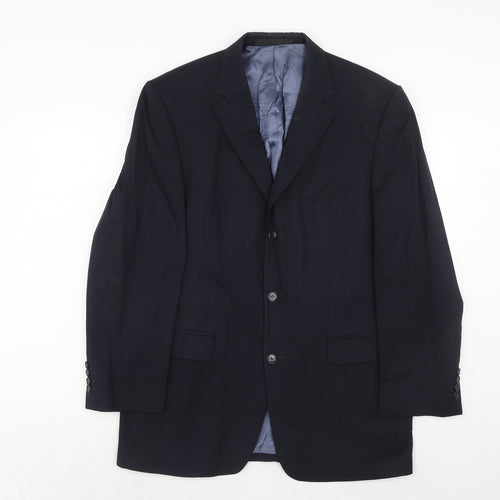 Marks and Spencer Mens Blue Wool Jacket Suit Jacket Size 40 Regular