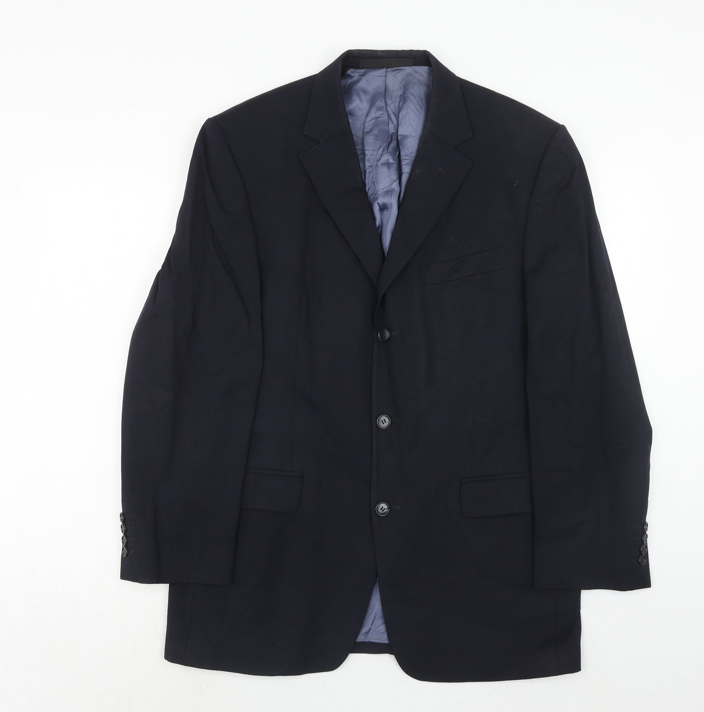 Marks and Spencer Mens Blue Wool Jacket Suit Jacket Size 40 Regular
