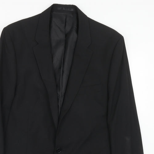 Suit Direct Mens Black Polyester Jacket Suit Jacket Size 40 Regular