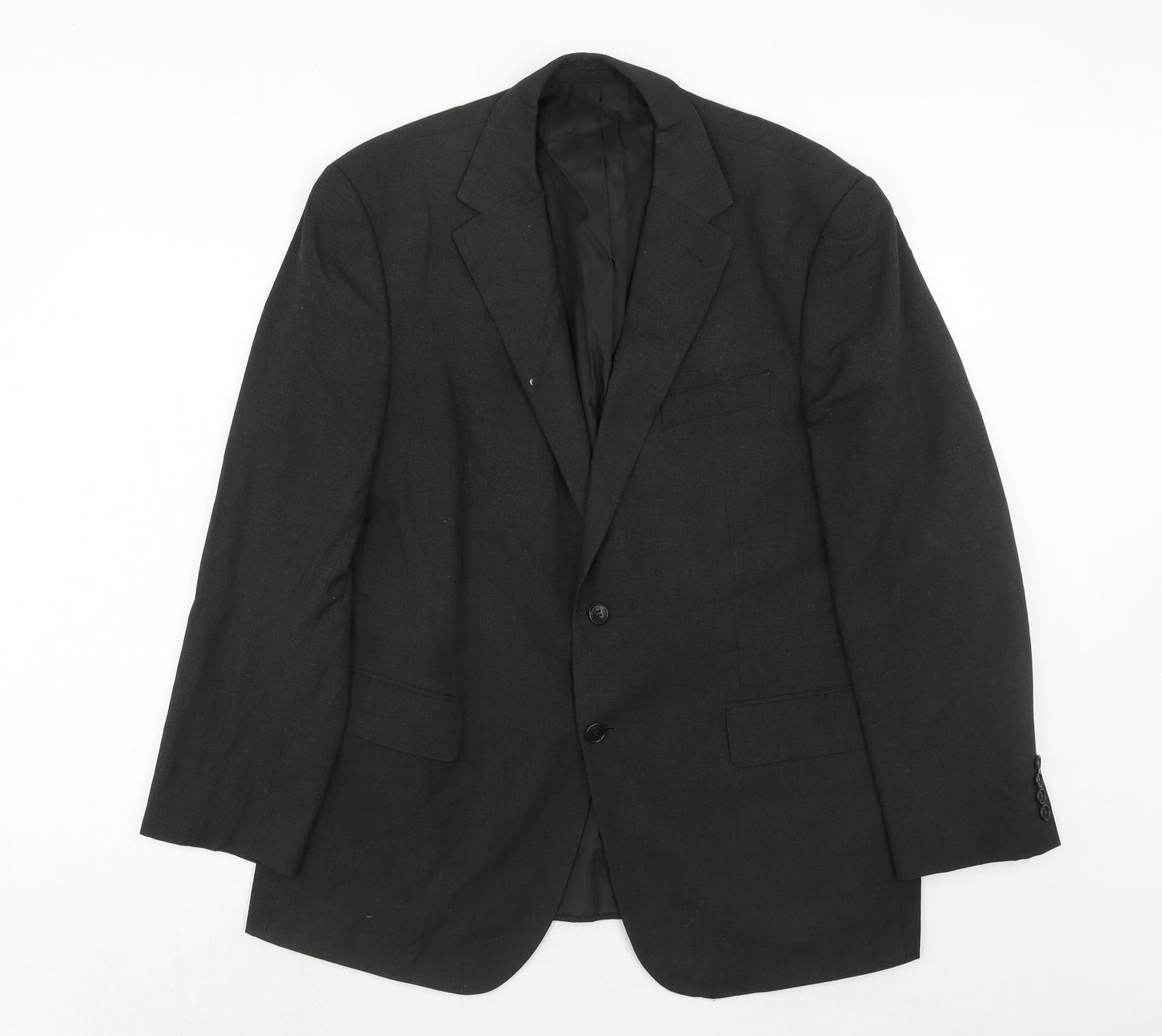 Marks and Spencer Mens Black Polyester Jacket Suit Jacket Size 42 Regular