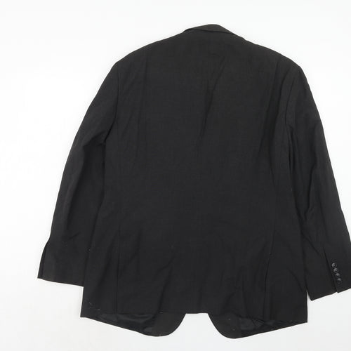 Marks and Spencer Mens Black Polyester Jacket Suit Jacket Size 42 Regular