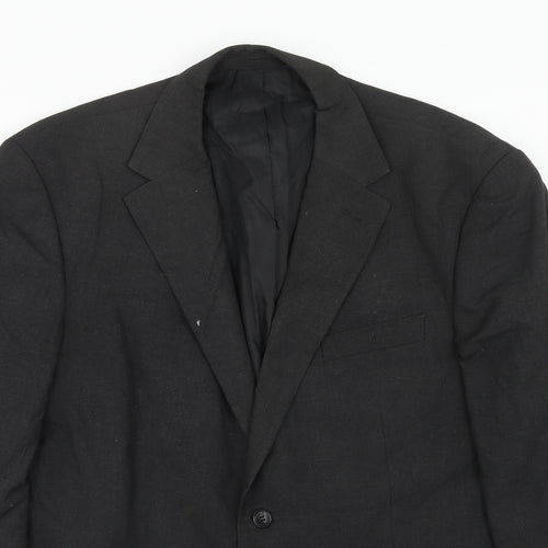 Marks and Spencer Mens Black Polyester Jacket Suit Jacket Size 42 Regular