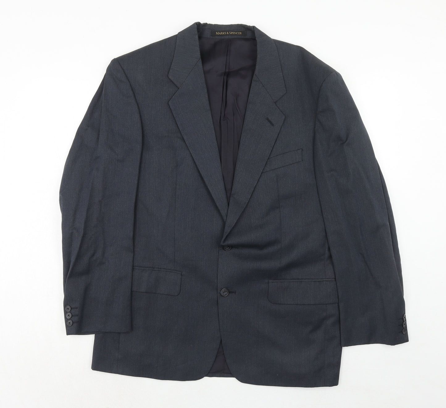 Marks and Spencer Mens Blue Wool Jacket Suit Jacket Size 40 Regular