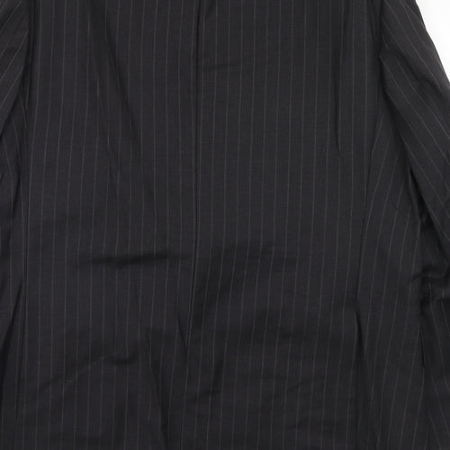Marks and Spencer Mens Grey Striped Wool Jacket Suit Jacket Size 44 Regular
