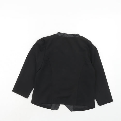 Boohoo Womens Black Jacket Blazer Size 10 Zip