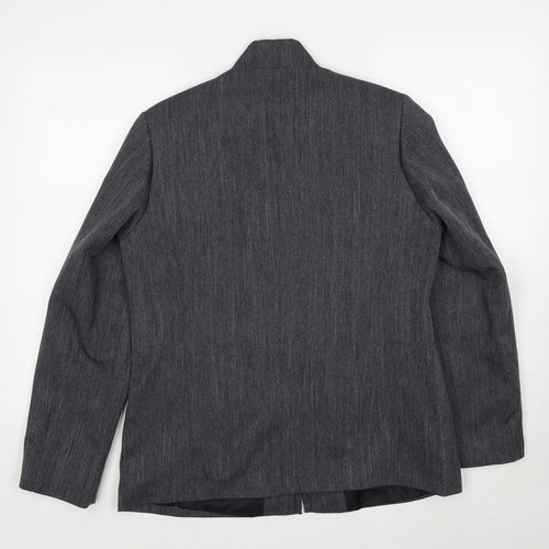 Cotton Traders Womens Grey Geometric Jacket Size 12 Zip