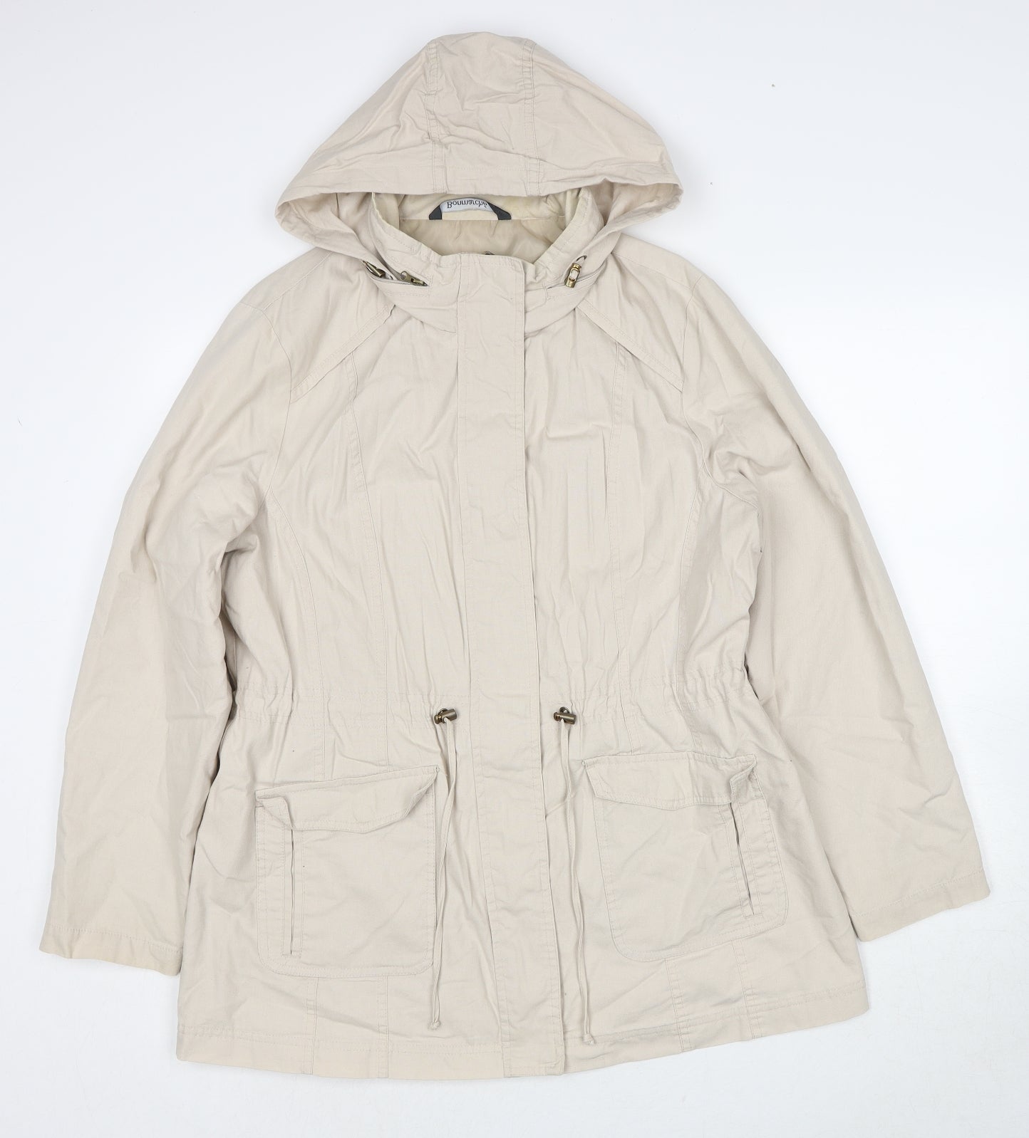 Bonmarché Womens Beige Jacket Size 16 Zip