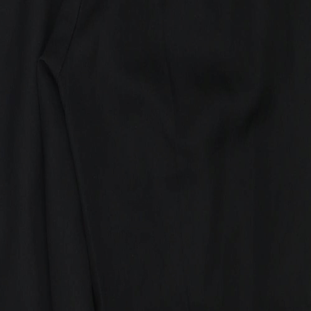 Beha Womens Black Polyester Trousers Size 10 Regular Drawstring