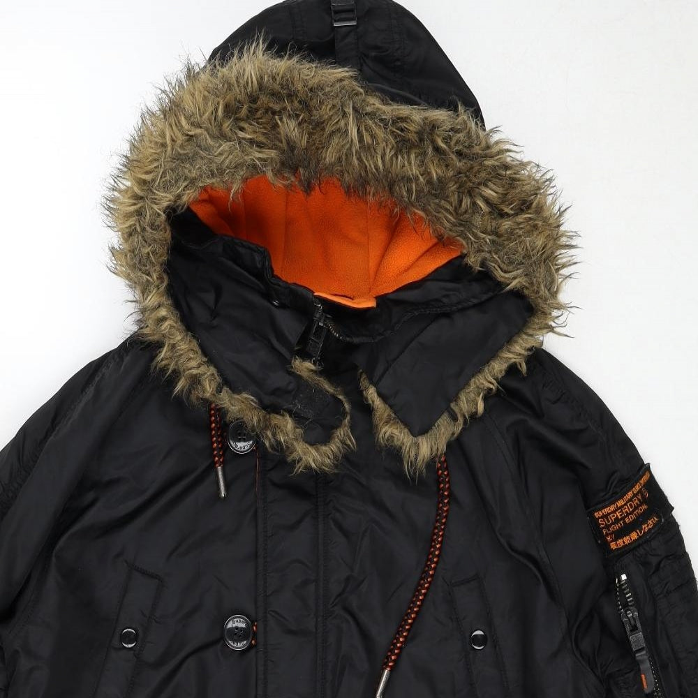 Superdry Womens Black Jacket Size L Zip