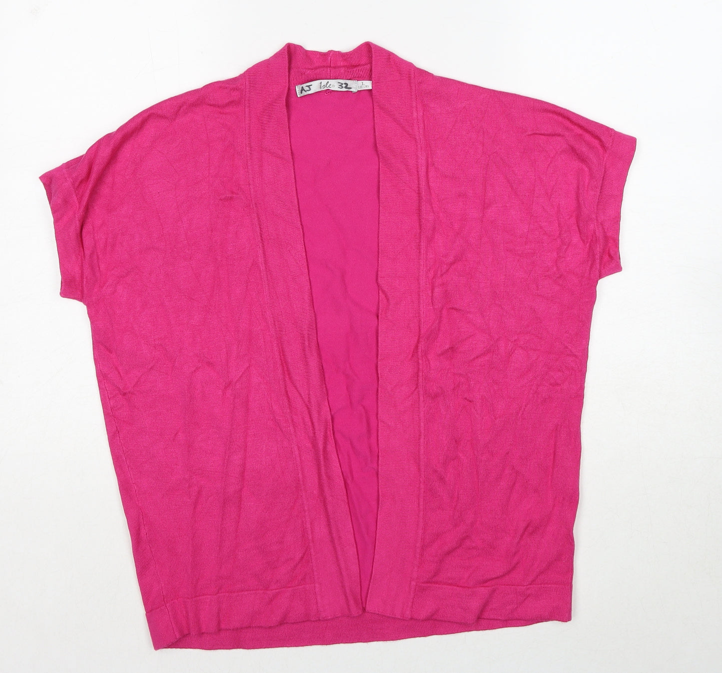EWM Womens Pink V-Neck Viscose Cardigan Jumper Size 18