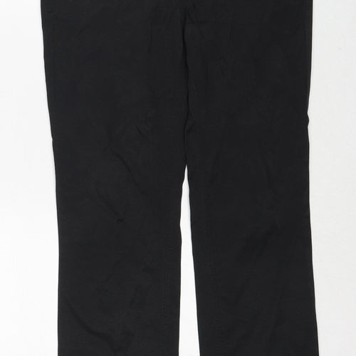 Marefa Womens Black Polyester Trousers Size 28 in Regular Zip