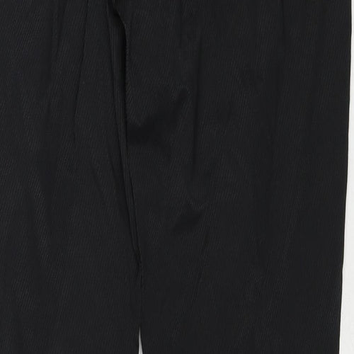 Marefa Womens Black Polyester Trousers Size 28 in Regular Zip