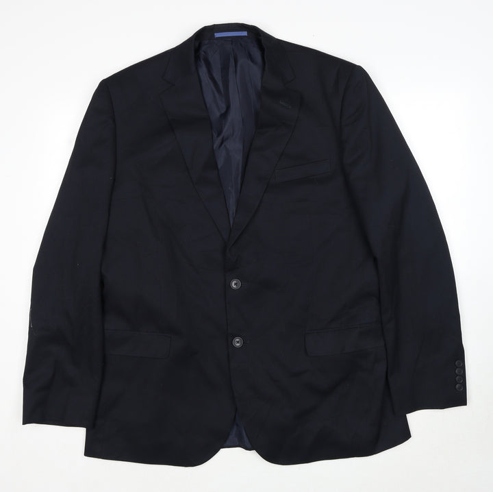 Marks and Spencer Mens Blue Polyester Jacket Suit Jacket Size 44 Regular