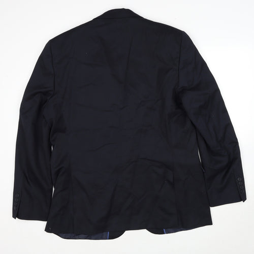 Marks and Spencer Mens Blue Polyester Jacket Suit Jacket Size 44 Regular