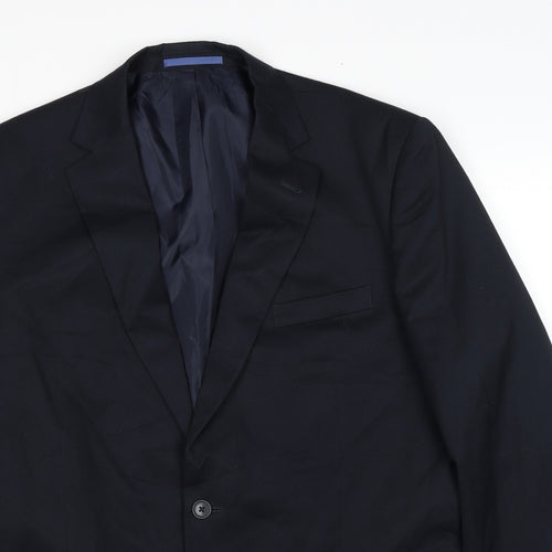 Marks and Spencer Mens Blue Polyester Jacket Suit Jacket Size 44 Regular