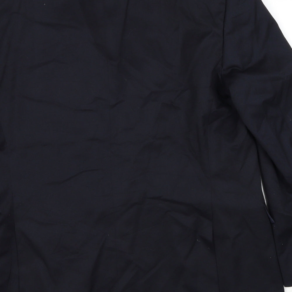 Marks and Spencer Mens Blue Polyester Jacket Suit Jacket Size 44 Regular