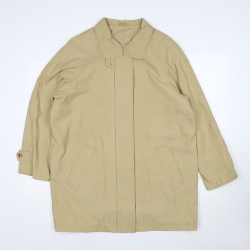 Telemac Womens Beige Geometric Jacket Size M Button