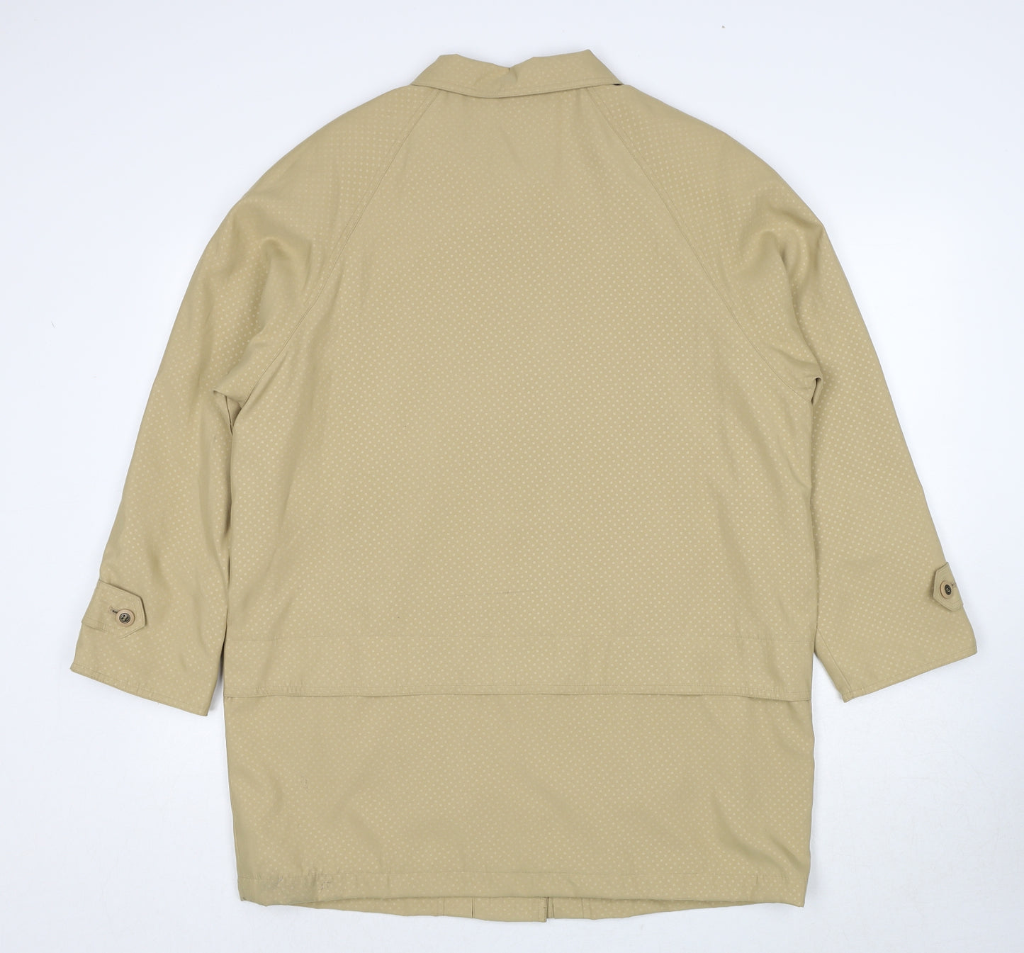 Telemac Womens Beige Geometric Jacket Size M Button