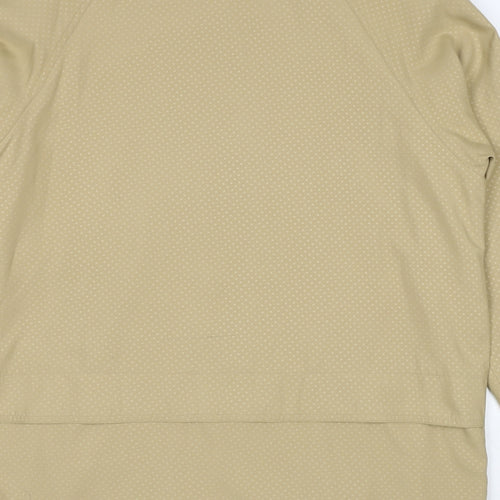 Telemac Womens Beige Geometric Jacket Size M Button