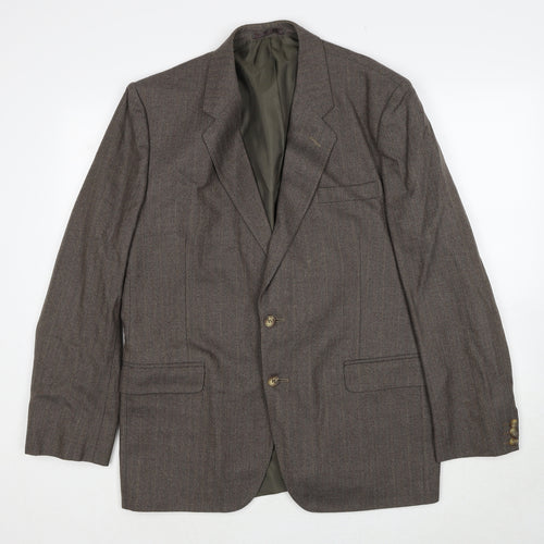 Greenwoods Mens Brown Wool Jacket Suit Jacket Size 40 Regular