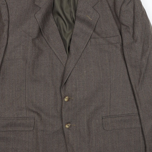 Greenwoods Mens Brown Wool Jacket Suit Jacket Size 40 Regular