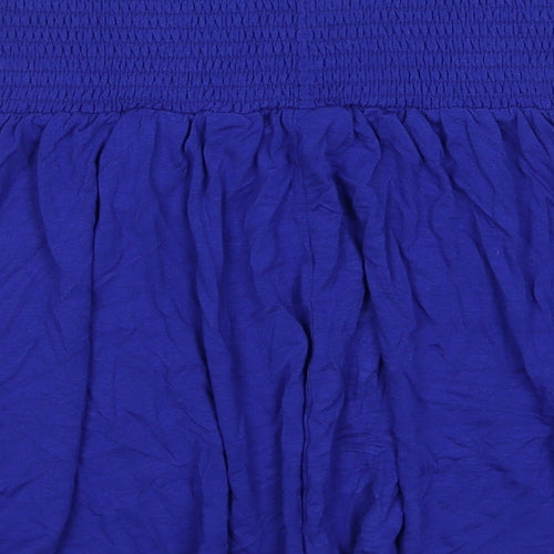 H&M Womens Blue Viscose Skater Skirt Size XS