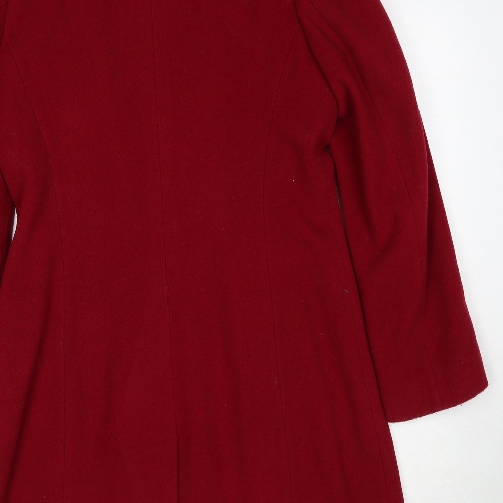 Berghaus Womens Red Overcoat Coat Size 10 Button