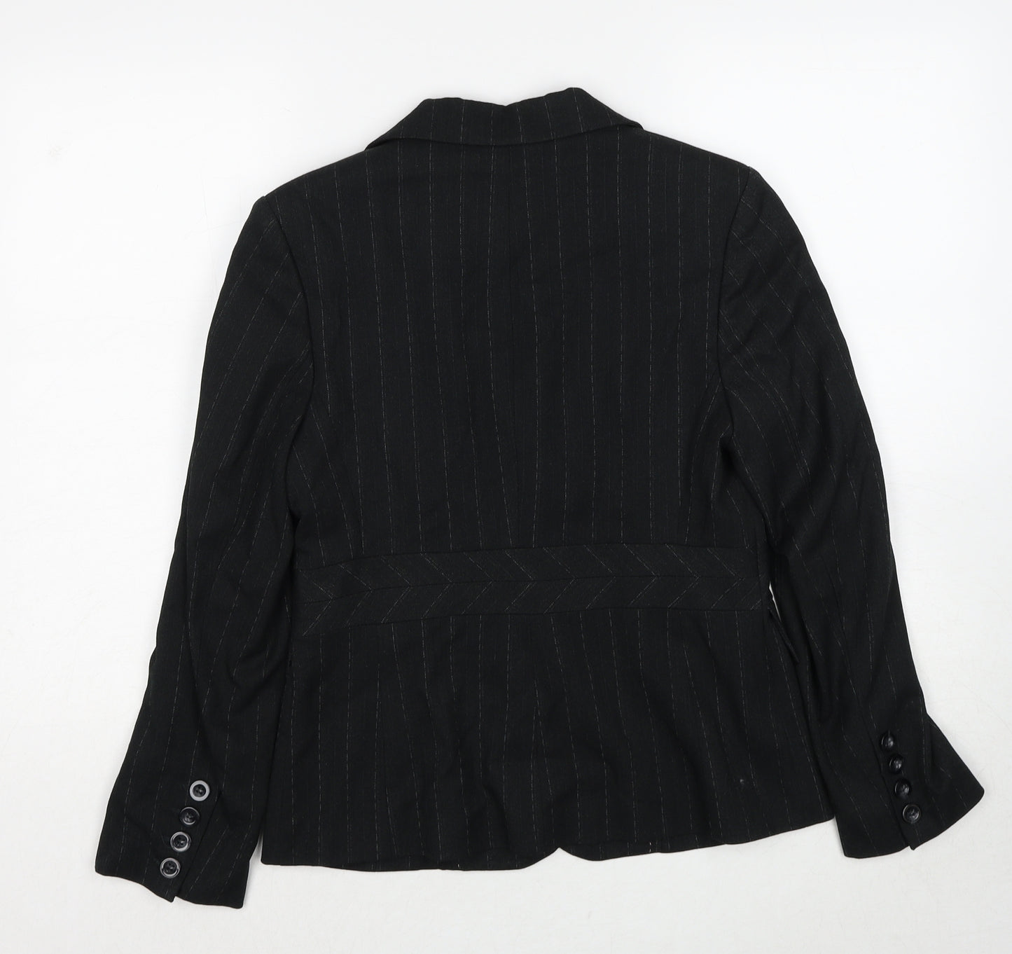 Debenhams Womens Grey Striped Viscose Jacket Suit Jacket Size 10