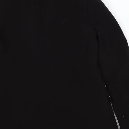 H&M Womens Black Polyester Jacket Blazer Size 8
