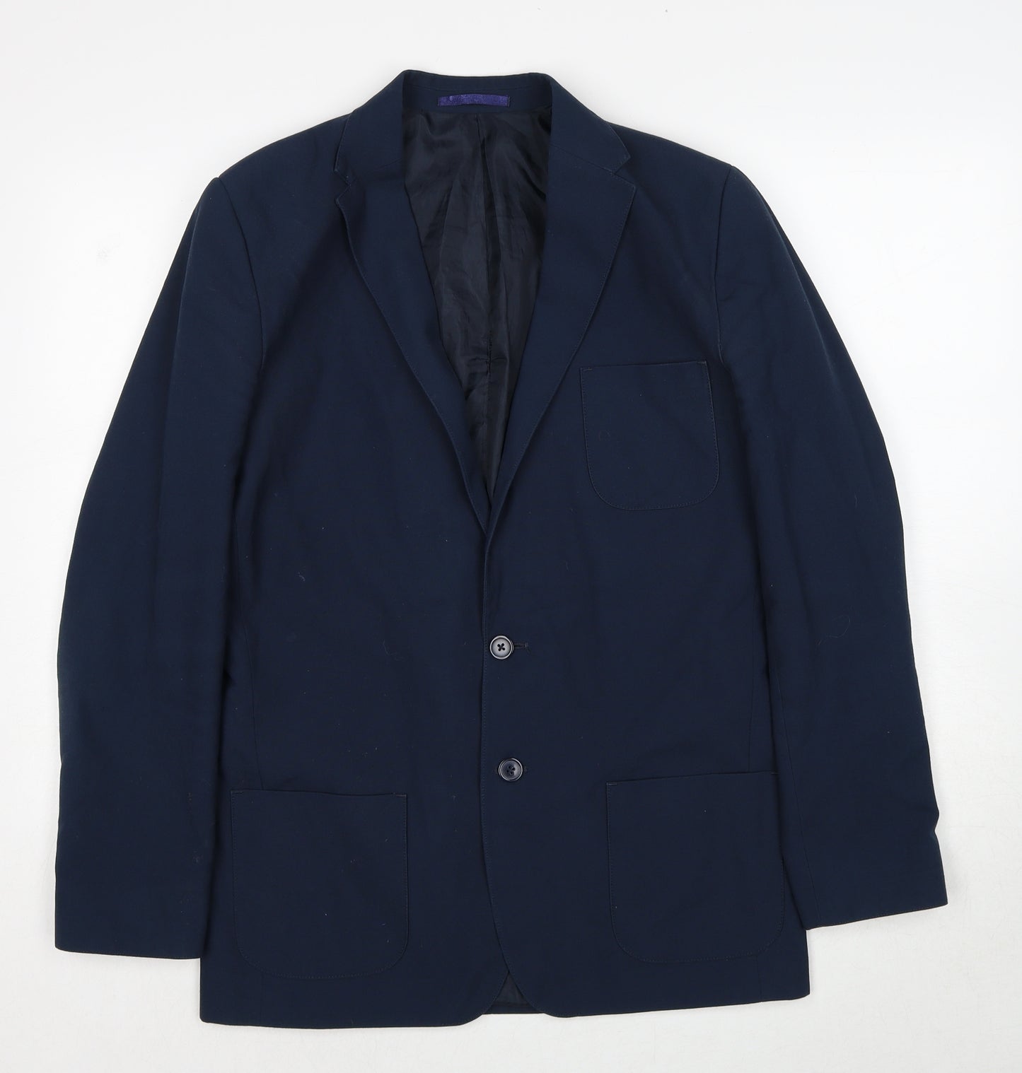 Marks and Spencer Boys Blue Jacket Blazer Size 15-16 Years Button