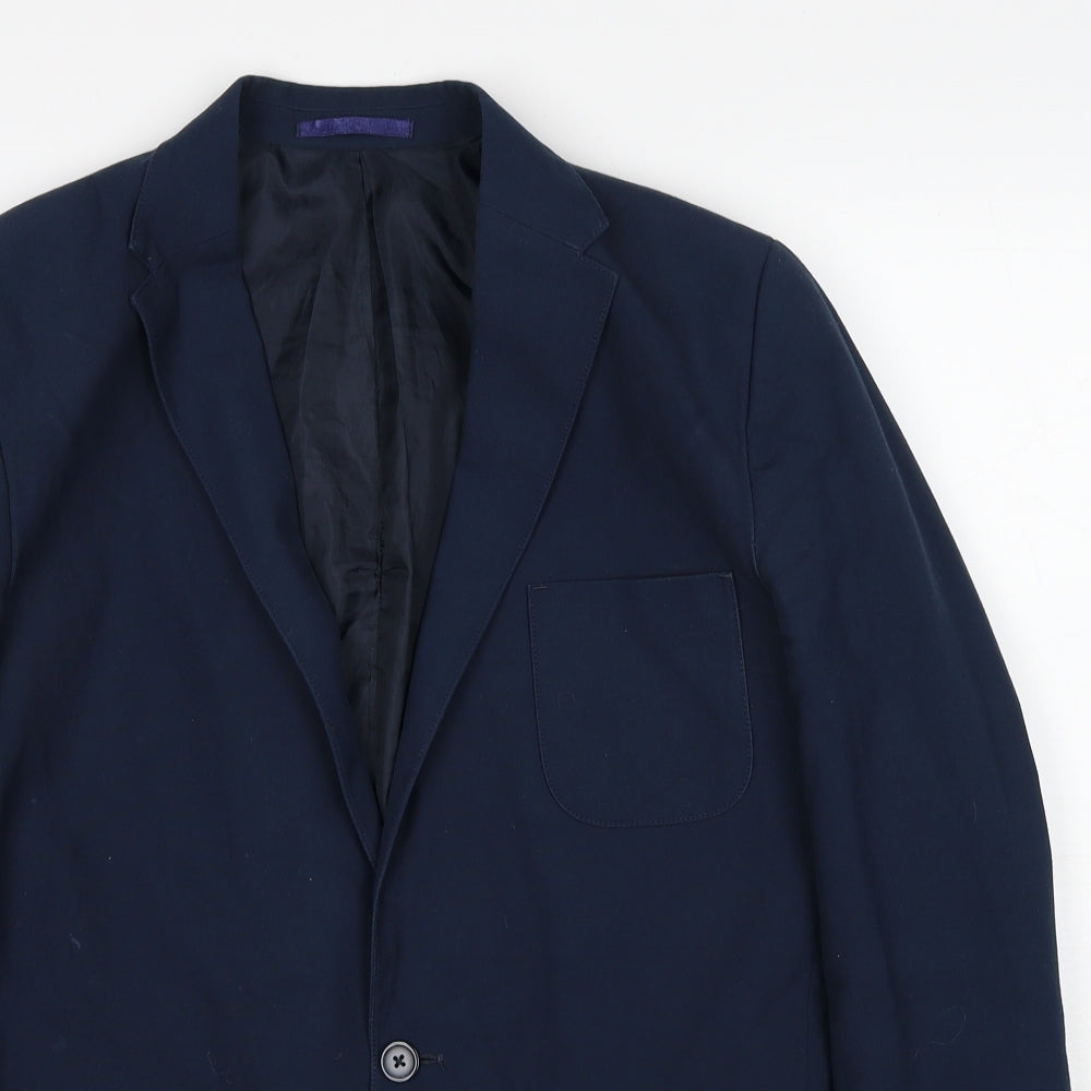 Marks and Spencer Boys Blue Jacket Blazer Size 15-16 Years Button