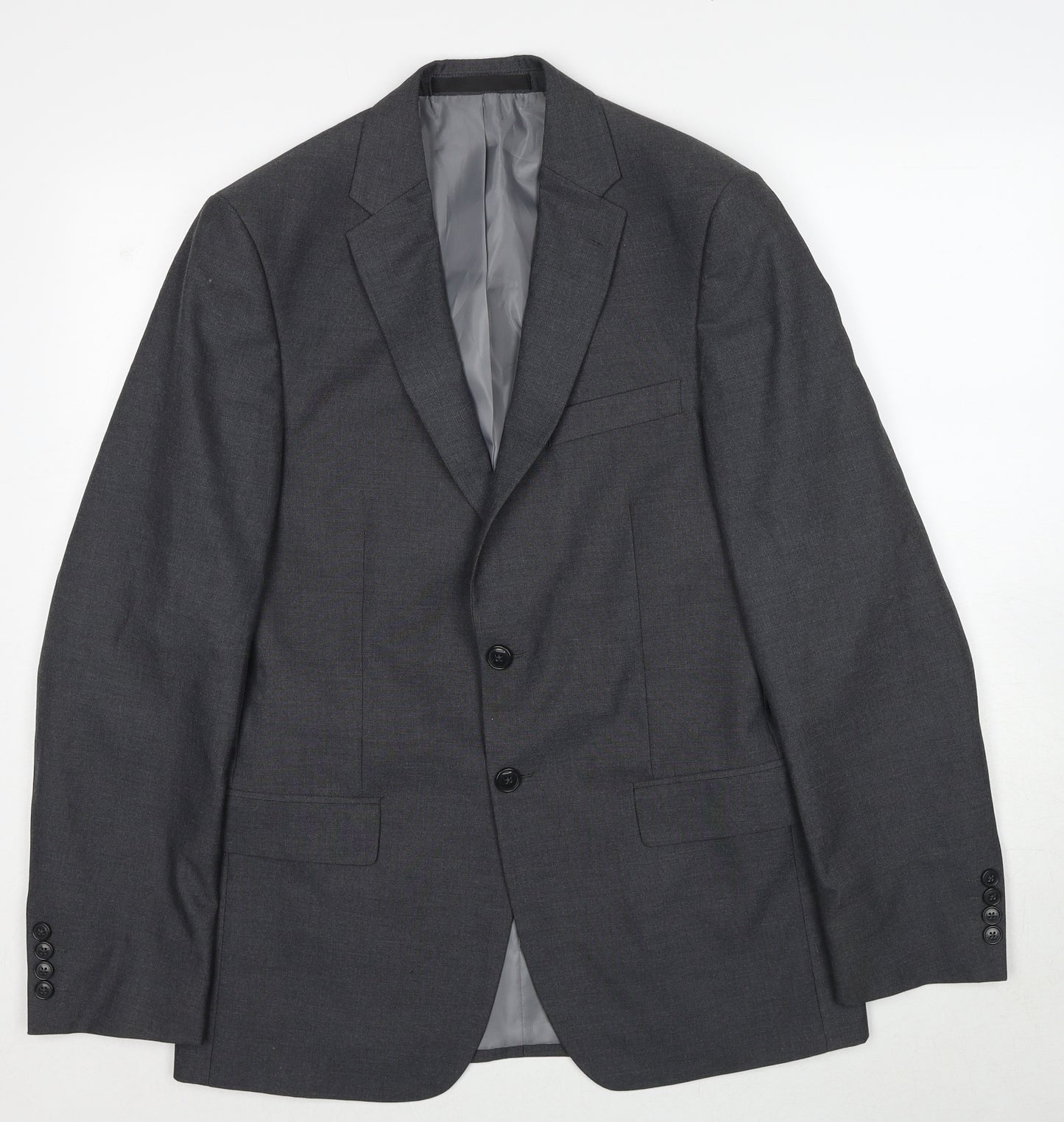 Marks and Spencer Mens Grey Polyester Jacket Suit Jacket Size 38 Regular