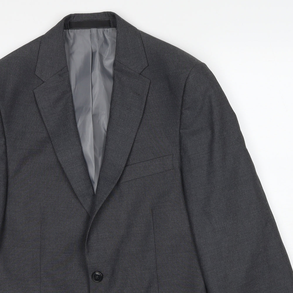 Marks and Spencer Mens Grey Polyester Jacket Suit Jacket Size 38 Regular