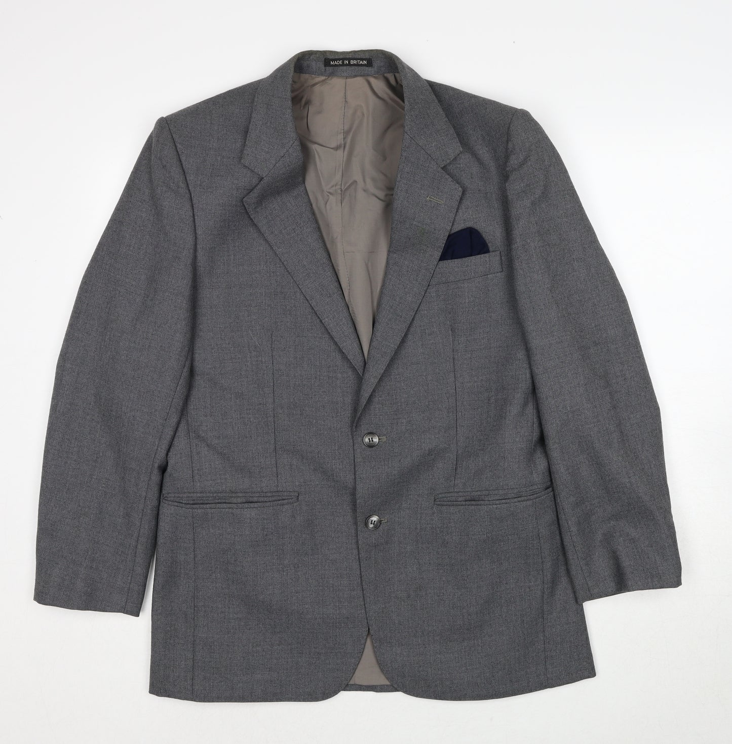 Guards London Mens Grey Wool Jacket Suit Jacket Size 40 Regular
