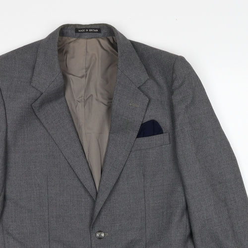 Guards London Mens Grey Wool Jacket Suit Jacket Size 40 Regular