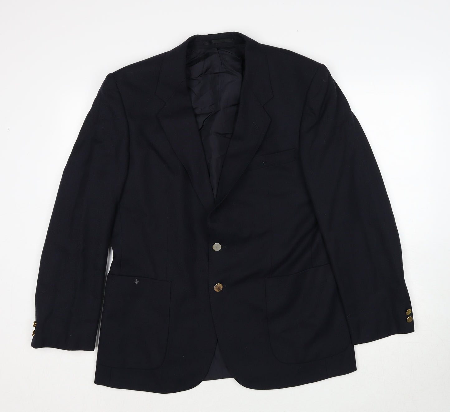 Marks and Spencer Mens Blue Polyester Jacket Suit Jacket Size 40 Regular