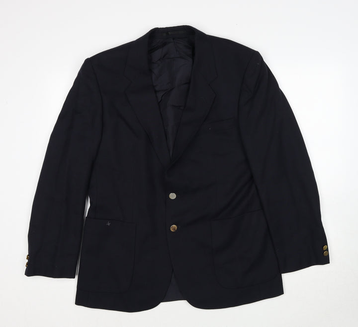 Marks and Spencer Mens Blue Polyester Jacket Suit Jacket Size 40 Regular